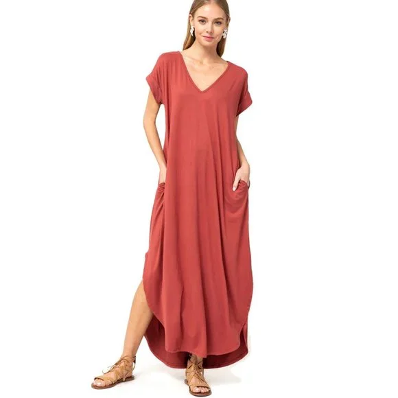 entro | Dresses | Entro Maxi Dress Marsala | Poshmark